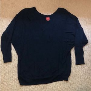 Feel the Piece Navy 3/4 Sleeve Sweater